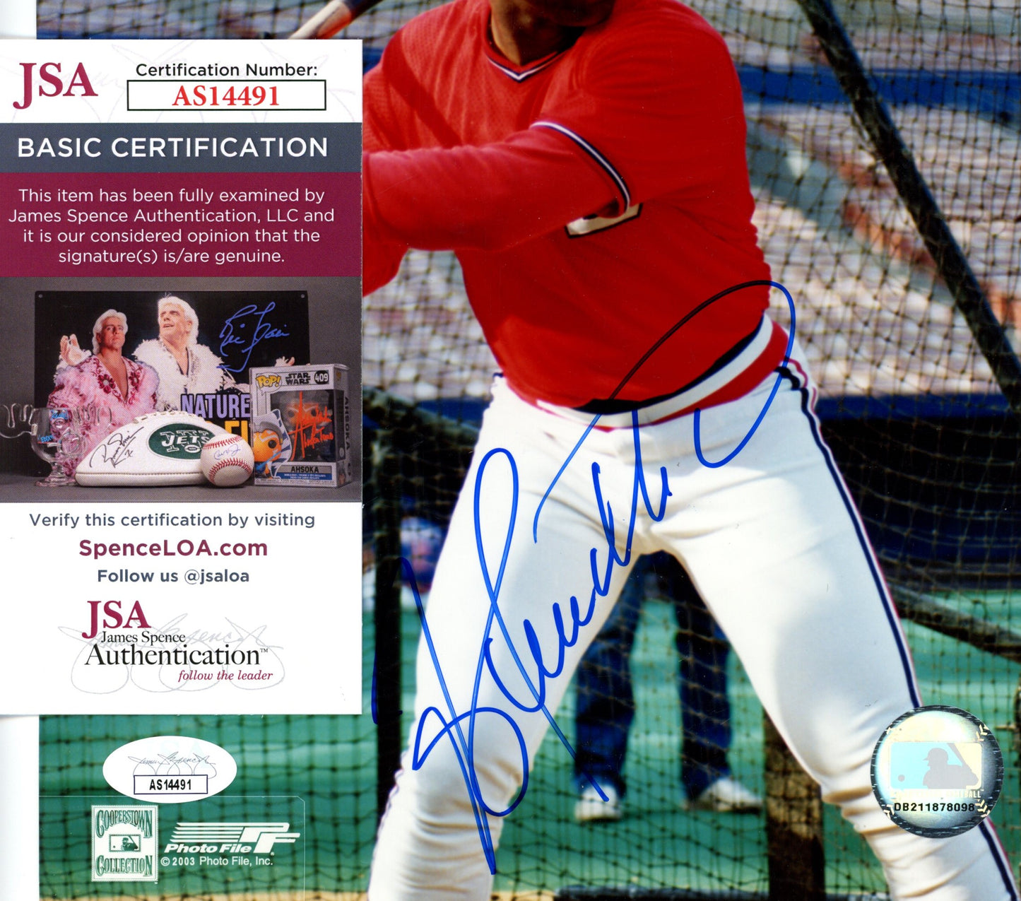 Terry Pendleton Signed 8x10 Photo St. Louis Cardinals JSA 186338
