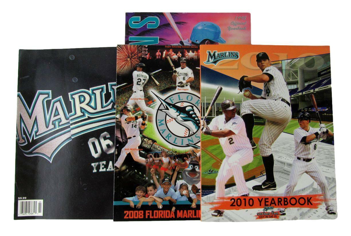 Lot of 4 Florida Marlins Official Yearbooks (1993, 2006, 2008, 2010) 160893
