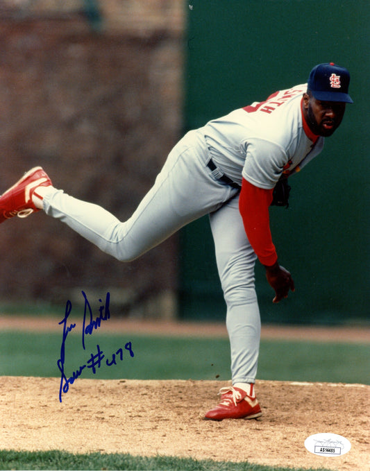 Lee Smith Signed/Inscribed 8x10 Photo St. Louis Cardinals JSA 186334