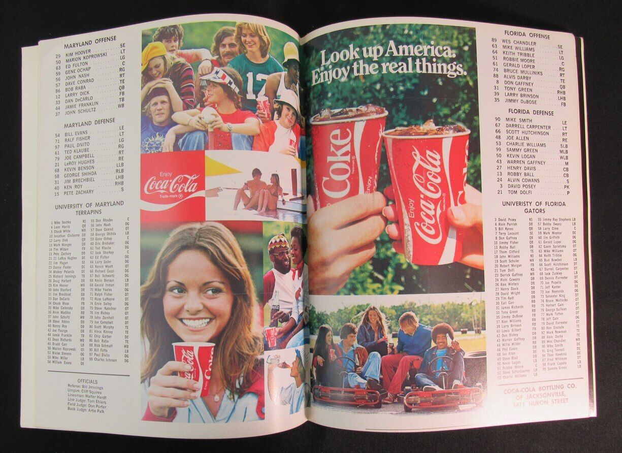 1975 Gator Bowl Maryland vs. Florida College Football Game Program