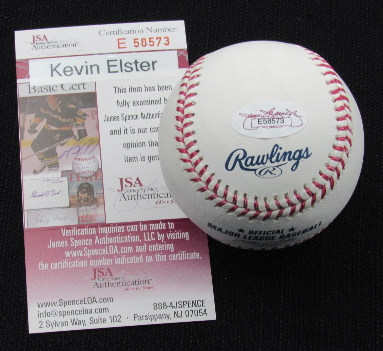 Kevin Elster Signed/Auto Yankees 100th OML Baseball JSA 186657
