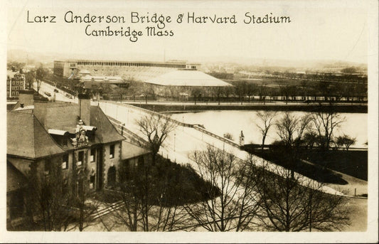 1915 Postcard Larz Anderson Bridge Harvard Stadium, Cambridge, Mass. 176199