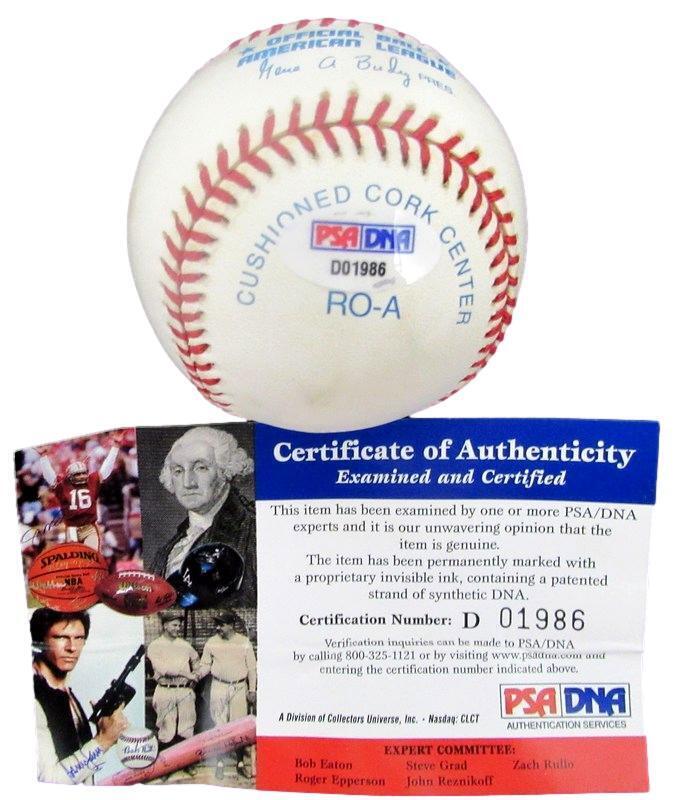 Ben Grieve Autographed OML Baseball Oakland A's PSA/DNA 182395