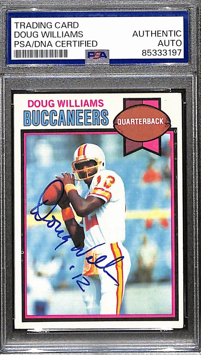 Doug Williams HOF Signed/Auto 1979 Topps Card #48 Bucs Rookie PSA/DNA 187978