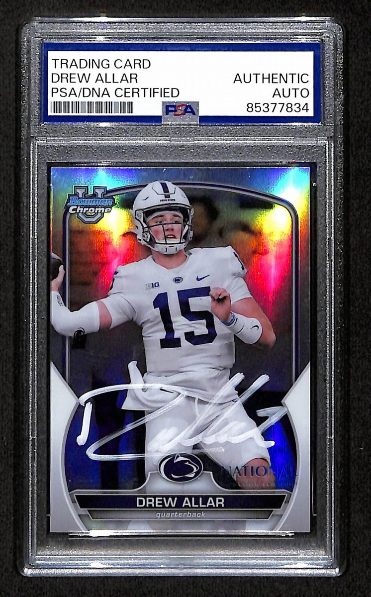 Drew Allar Penn State Signed/Auto 2023 Bowman U Card #BU-24 PSA/DNA 193356