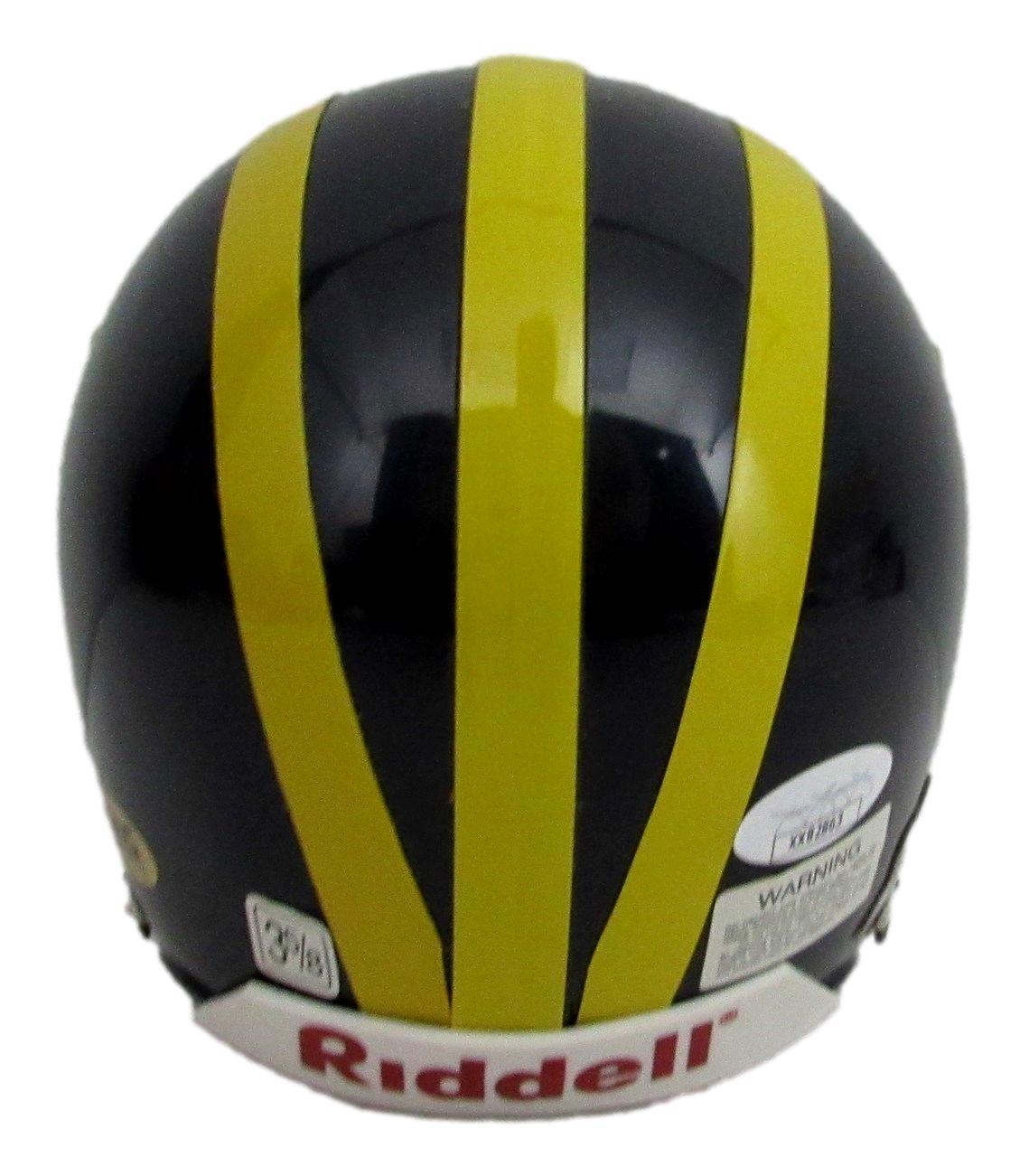 Bo Schembechler Autographed Mini Football Helmet Michigan Legendary Coach JSA