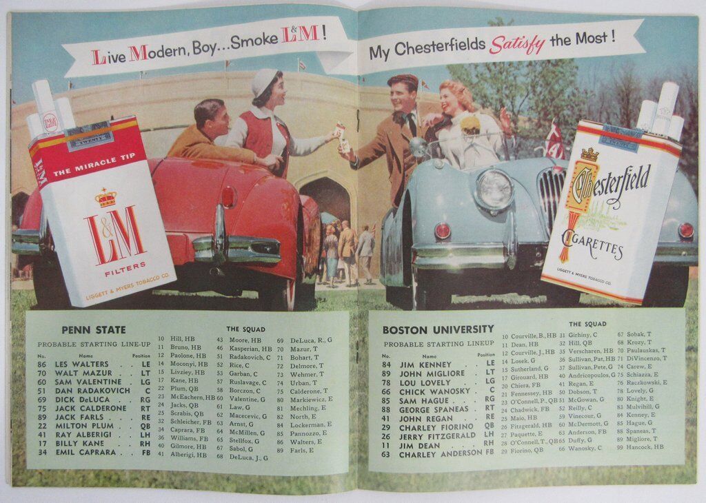 1956 Boston University vs. Penn State Nittany Lions Football Program 137660