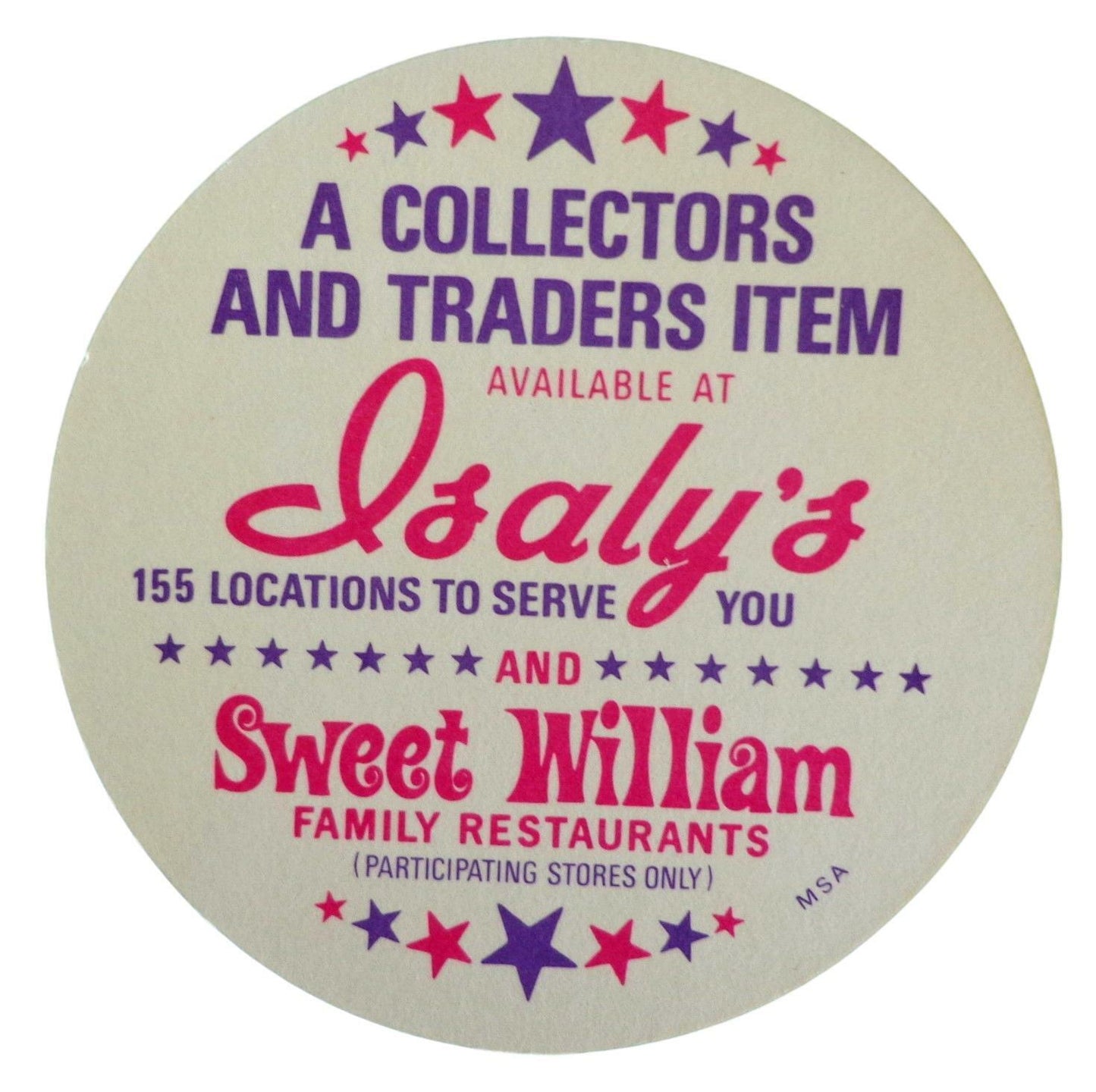 Lot of 10 - 1976 MSA Isaly's Discs  Baseball Hall of Famers Gem Mint 153882