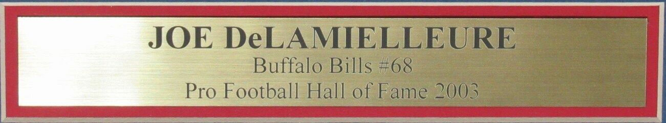 Joe DeLamielleure HOF Buffalo Bills Signed/Inscr 8x10 Photo Framed JSA 161511