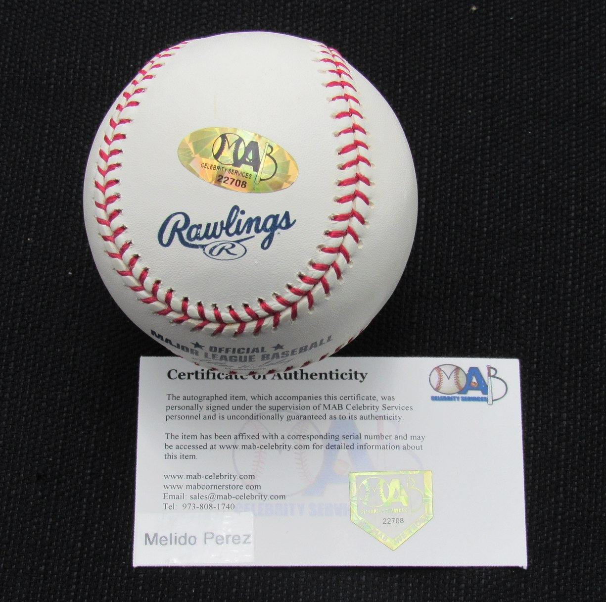 Melido Perez Signed/Auto Yankees 100th OML Baseball MAB Inscr 187092