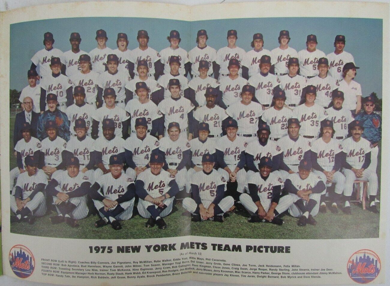 1975 New York Mets Official Year Book 148950