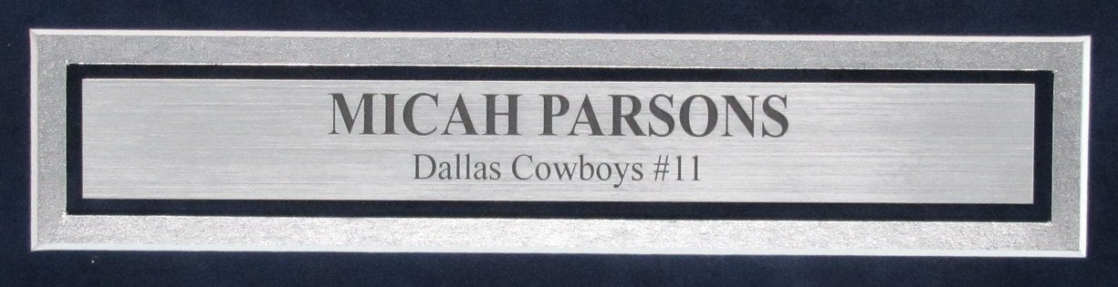 Micah Parsons Signed/Inscribed 11x14 Photo Dallas Cowboys Framed Fanatics 187186