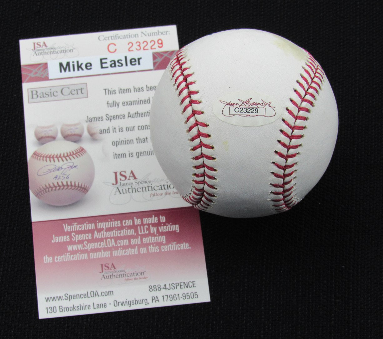 Mike Easler Signed/Auto Yankees 100th OML Baseball JSA 186655