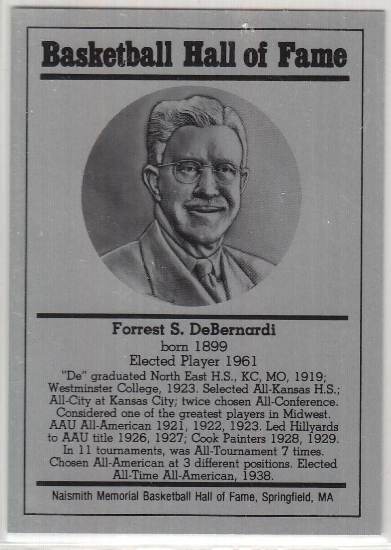 1986-2002 Basketball Hall of Fame Metallic FORREST S DEBERNARDI Series 12 128774