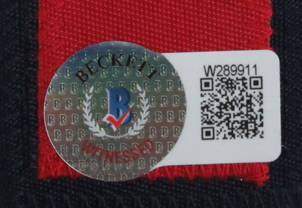 David Ortiz Autographed Majestic Gold 2013 WS Jersey Red Sox Beckett 177074