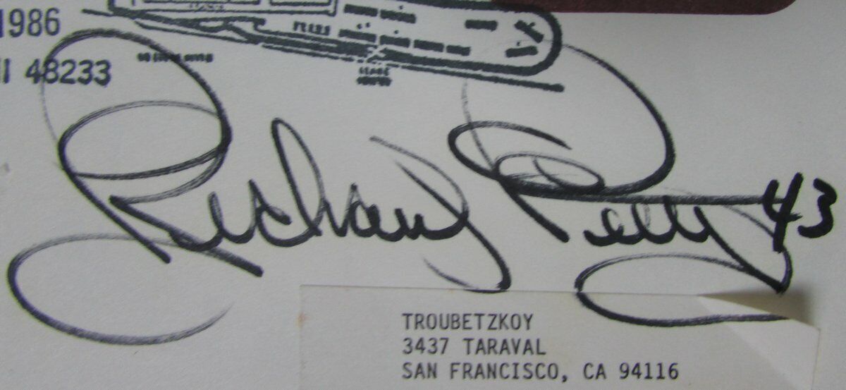 Richard Petty Hand Signed Detroit Grand Prix Cache Envelope 145407
