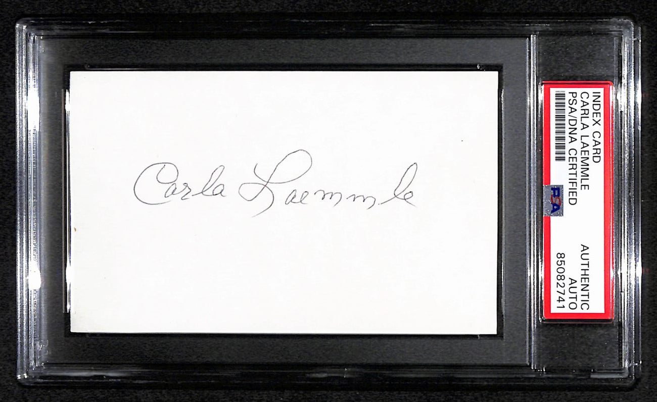Carla Laemmle Signed 3x5 Index Card "Dracula" 1931 PSA/DNA 183928