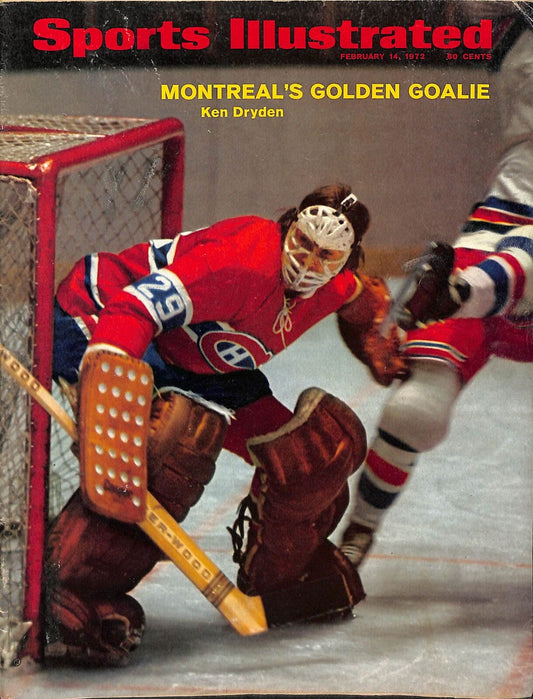 Ken Dryden Montreal Canadiens 2/14/72 Sports Illustrated Label Removed 180707