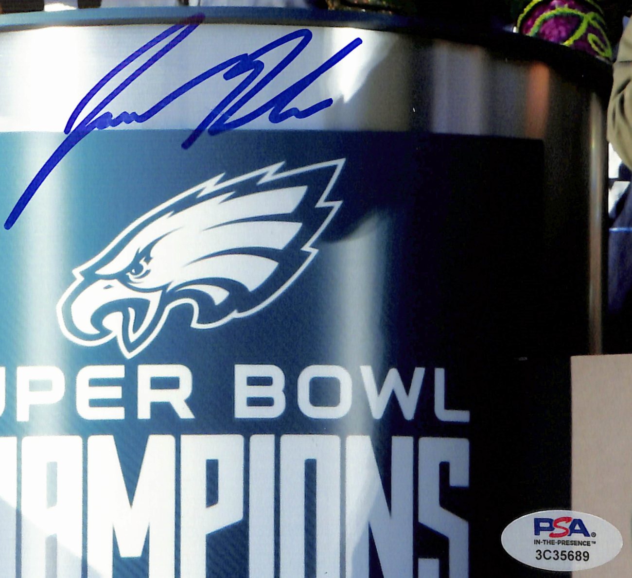 Jason Kelce Signed/Autographed 8x10 Photo Philadelphia Eagles PSA 190045