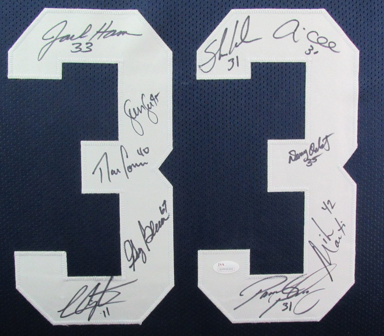 Penn State 10 LEGENDS "Linebacker U" Autographed Jersey Framed JSA 187346