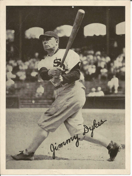 Jimmy Dykes 1936 Chicago White Sox 6x9 B/W National Chicle Premium Photo 150313