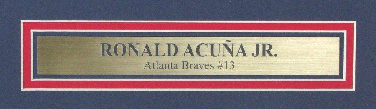 Ronald Acuna Jr. Atlanta Braves Signed/Auto 16x20 Photo Framed Beckett 164989