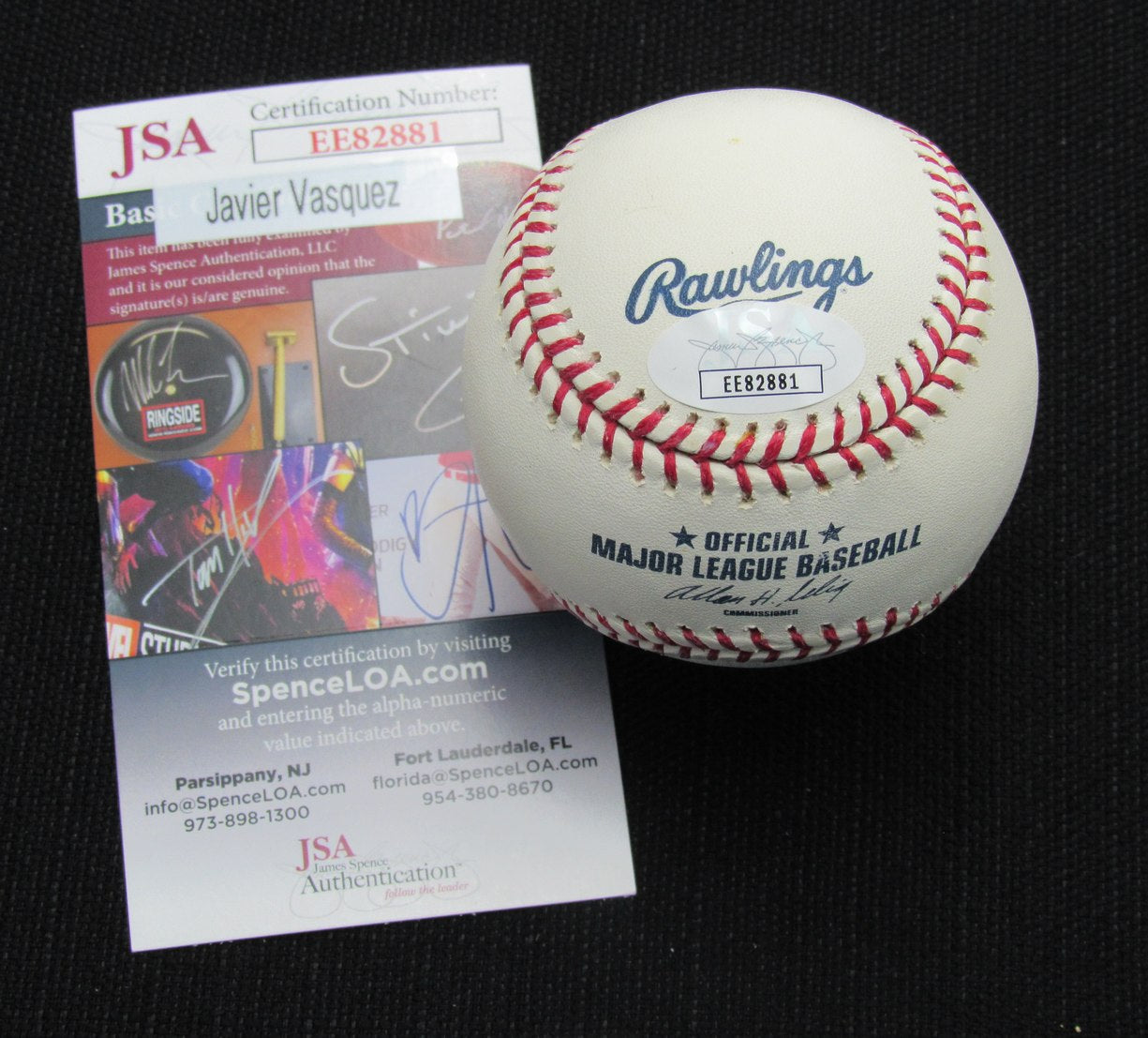 Javier Vasquez Signed/Auto Yankees 100th OML Baseball JSA 186974