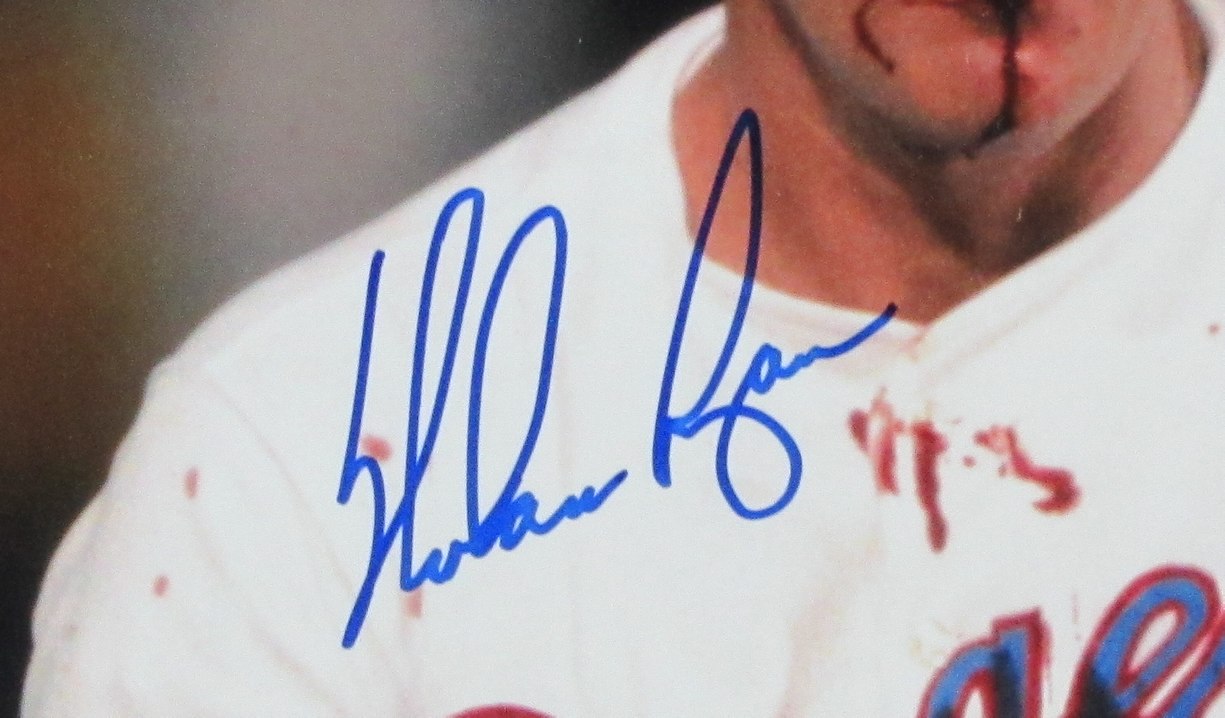 Nolan Ryan HOF Autographed 8X10 Photo Texas Rangers Framed JSA 181167