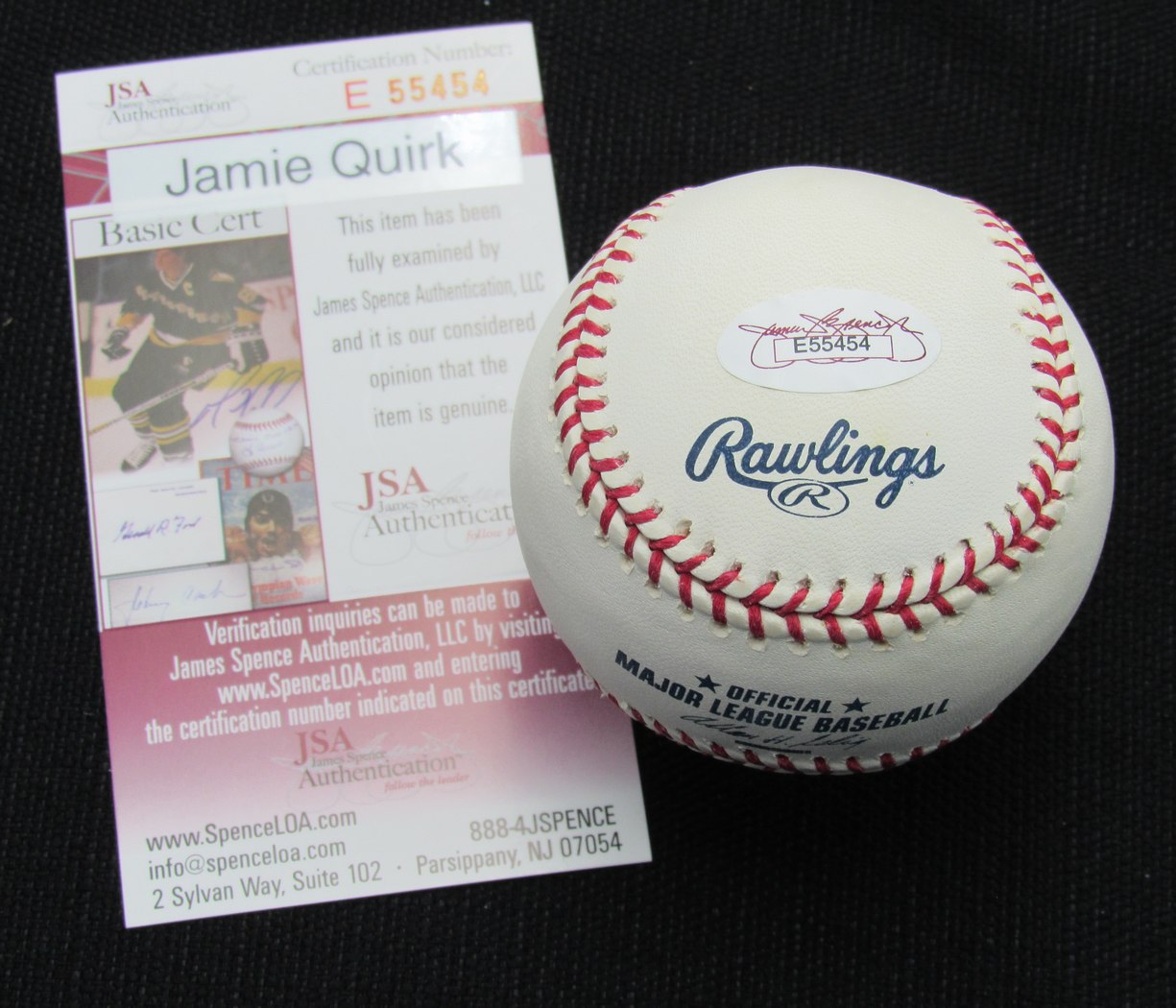 Jamie Quirk Signed/Auto Yankees 100th OML Baseball JSA 186775