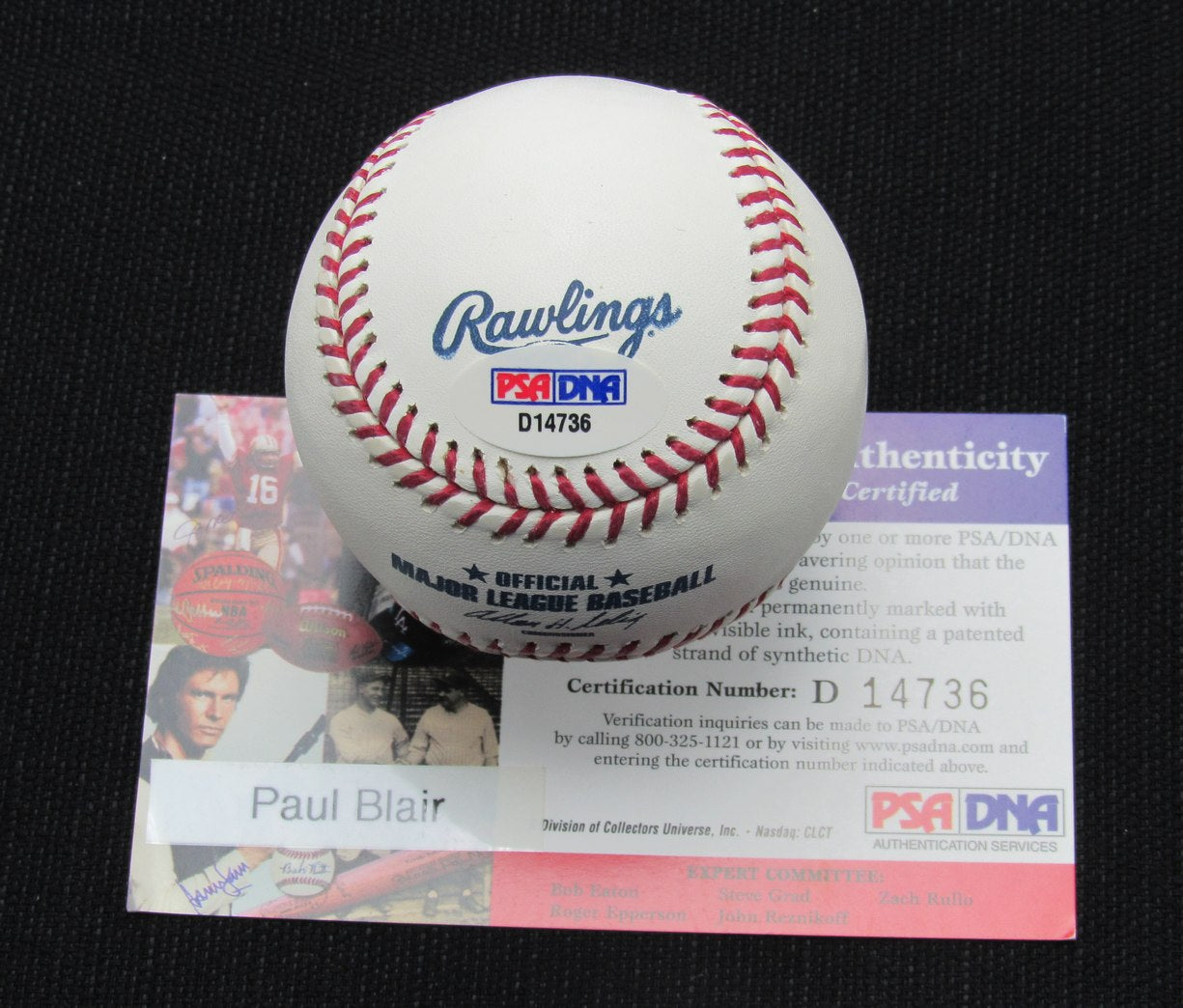 Paul Blair Signed/Auto Yankees 100th OML Baseball PSA/DNA Inscr 186978