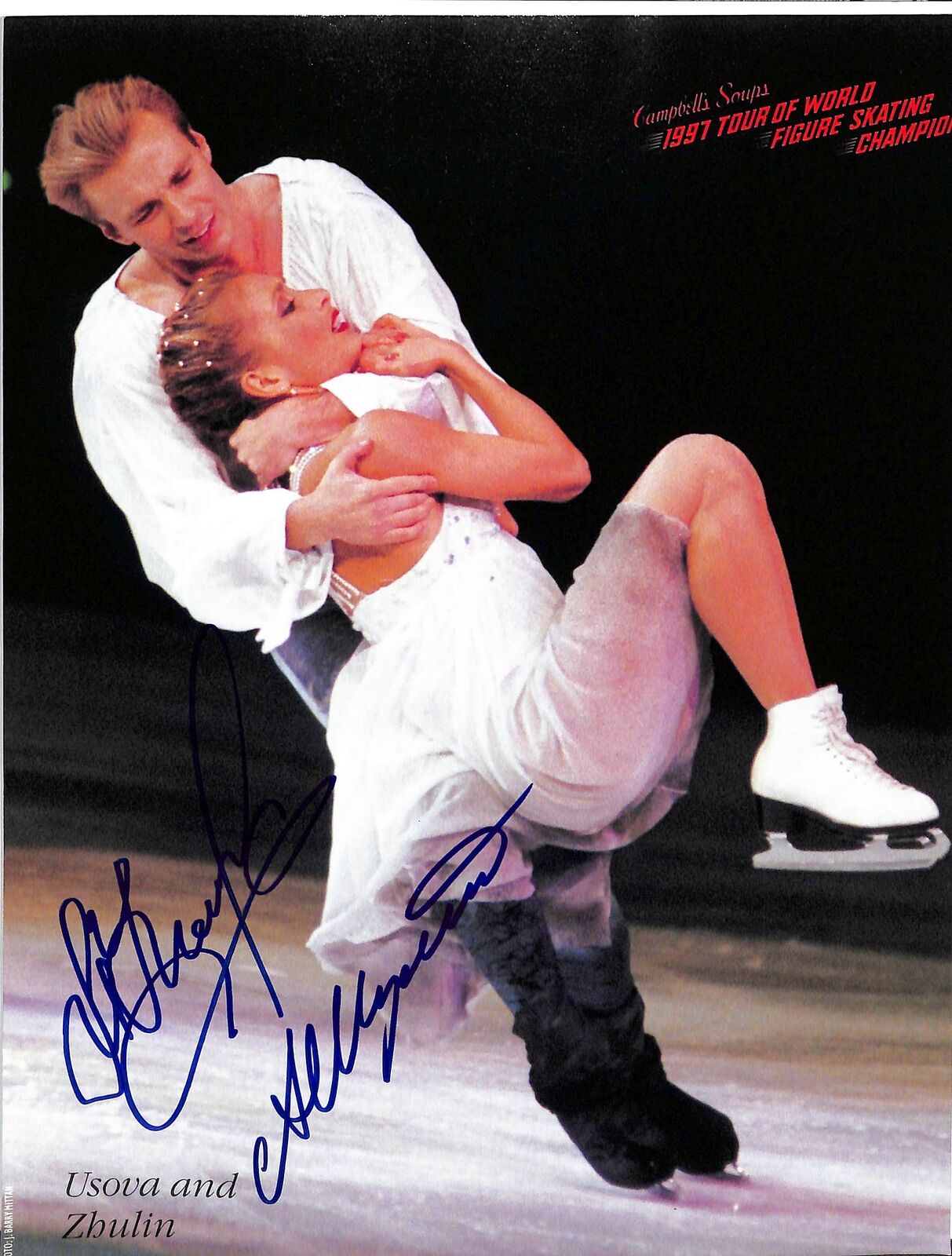 Maya Osova/Alex Zhulin 1997 World Skating Tour Signed 8x10 Photo 170755