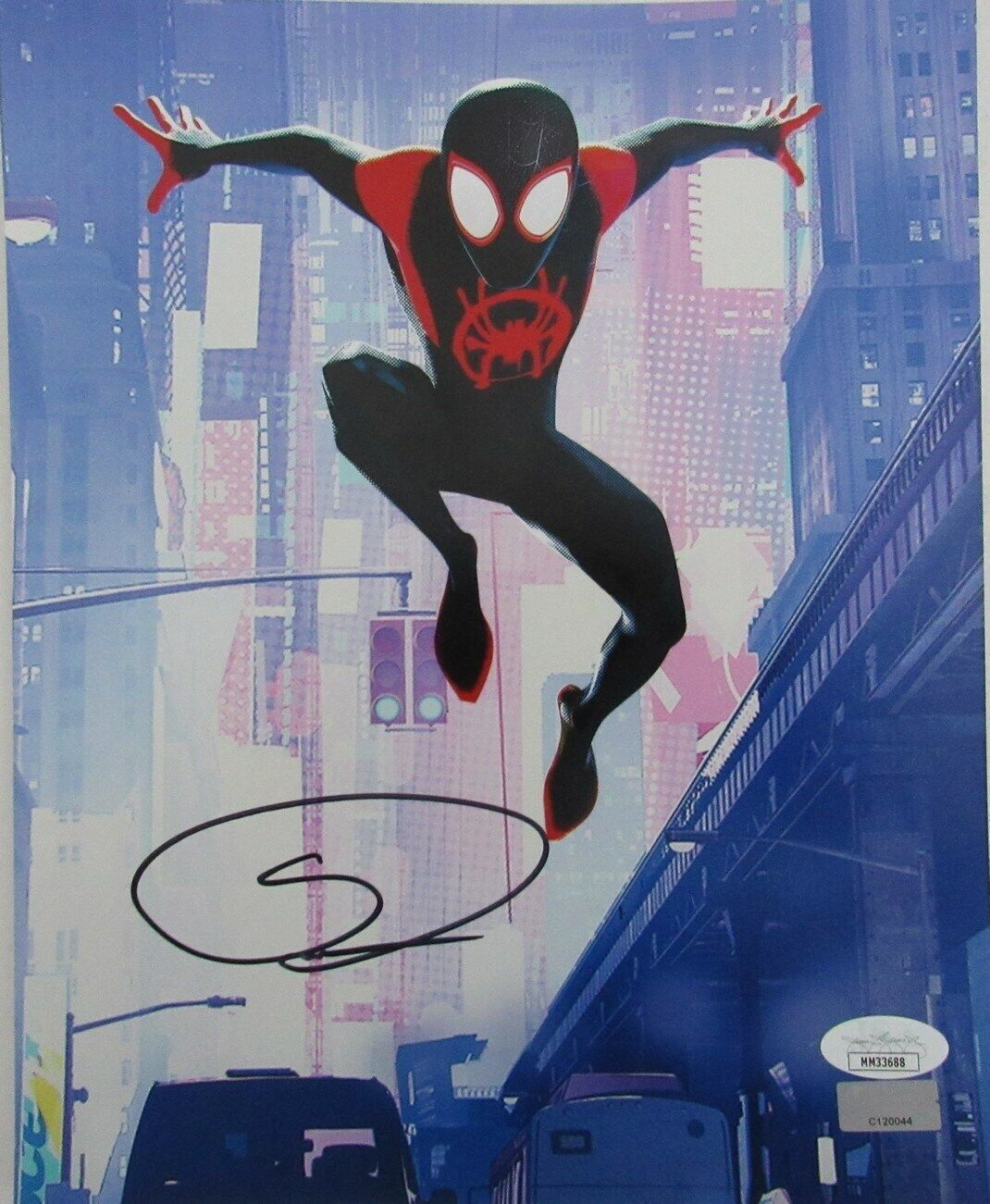 Shameik Moore Spider-Man Signed 8x10 Print Into the Spider-Verse JSA 158203