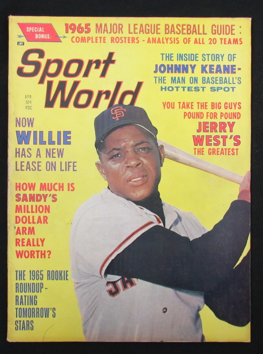 April 1965 Sport World Magazine Willie Mays San Francisco Giants Cover 185579