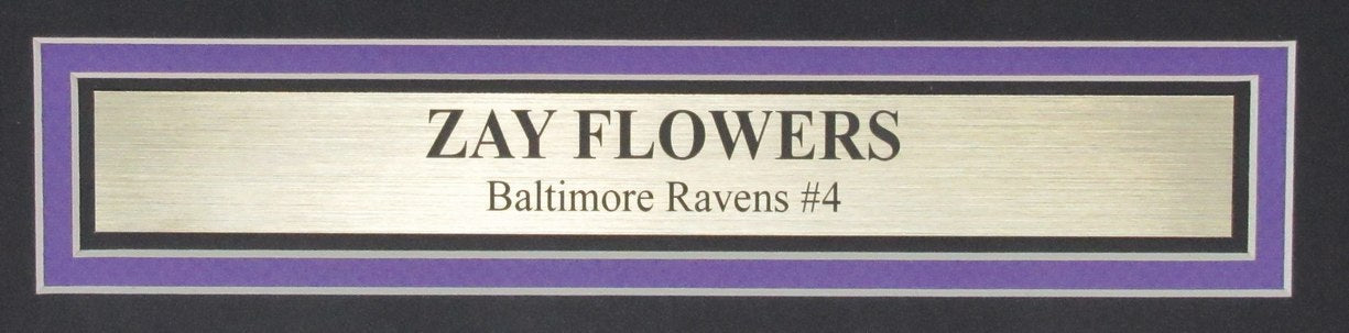 Zay Flowers Signed 16x20 Photo Baltimore Ravens Framed Beckett 186172