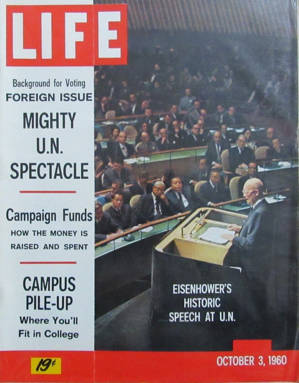 Vintage LIFE Magazine October 3, 1960 - Eisenhower's Historic Speech 164620