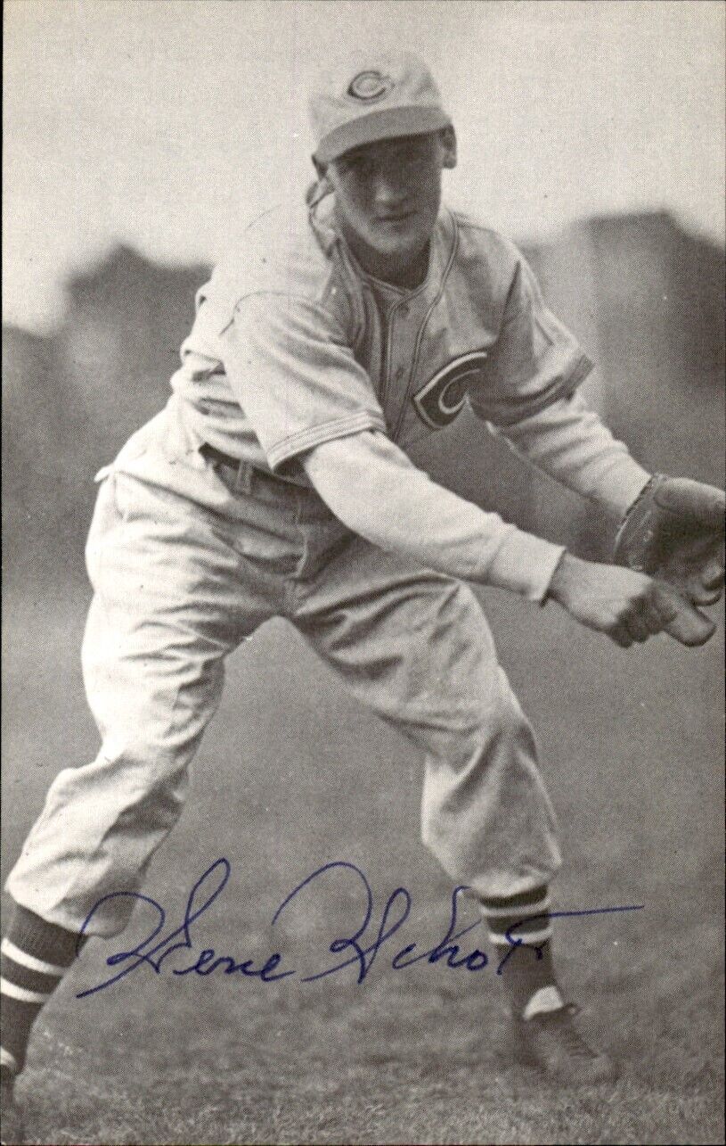 Gene Schott Reds d. 1992 Signed/Autographed 3x5 Photo 178782