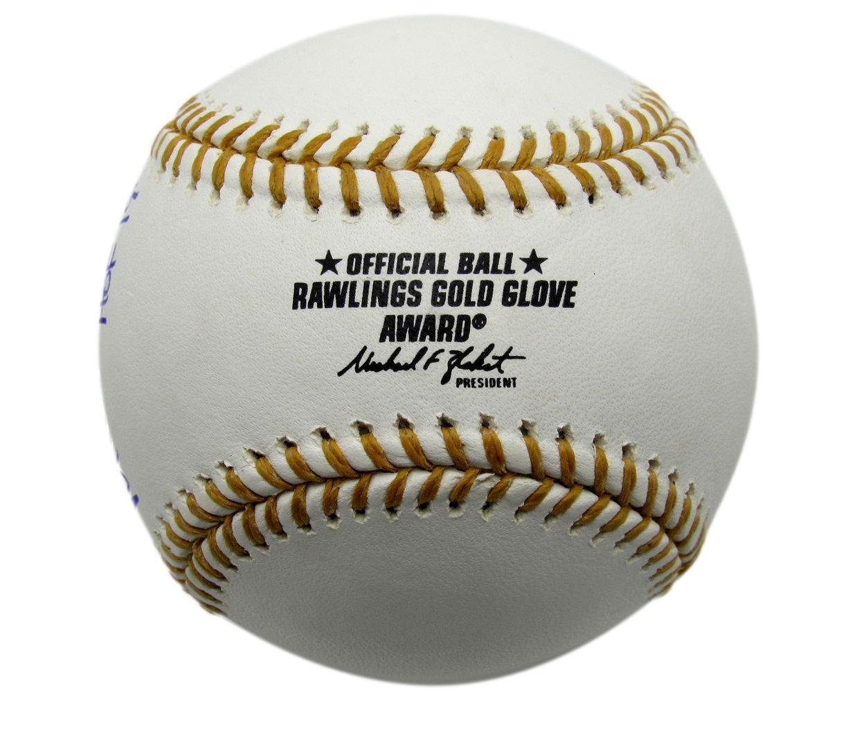 Mike Mussina Autographed/Inscr Gold Glove Award Baseball Orioles JSA 177782