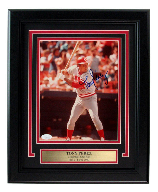 Tony Perez HOF Signed/Autographed 8x10 Photo Cincinnati Reds Framed JSA 190861