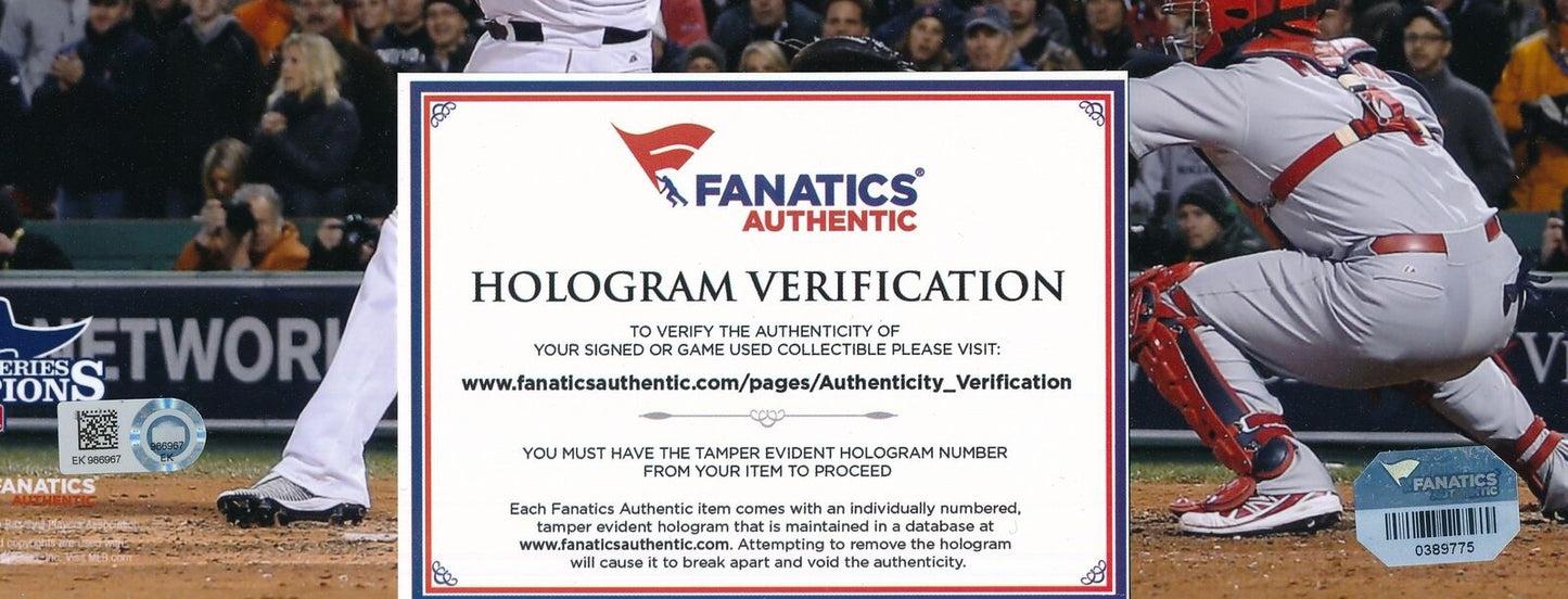 David Ortiz HOF Autographed/Inscribed 8x10 Photo 2013 WS MVP Red Sox Fanatics
