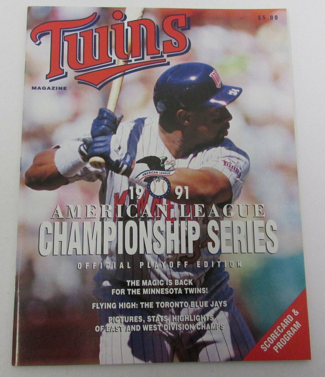 1991 Minnesota Twins Magazine ALCS Edition vs. Blue Jays Puckett Cover 141486