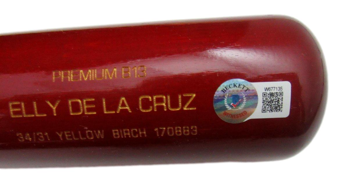 Elly De La Cruz Signed Player Model Baseball Bat Cincinnati Reds Beckett 190494