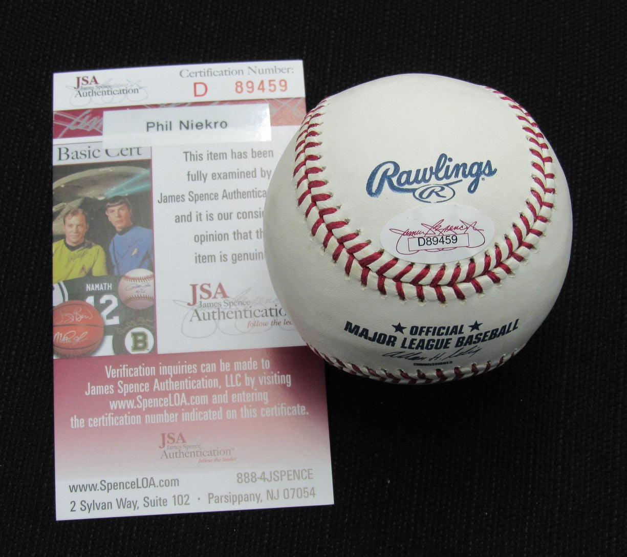 Phil Niekro Signed/Auto Yankees 100th OML Baseball JSA Inscr 186572