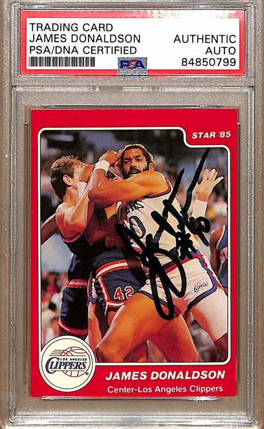 1984-85 Star Company #17 James Donaldson Clippers Signed Card PSA/DNA 178924