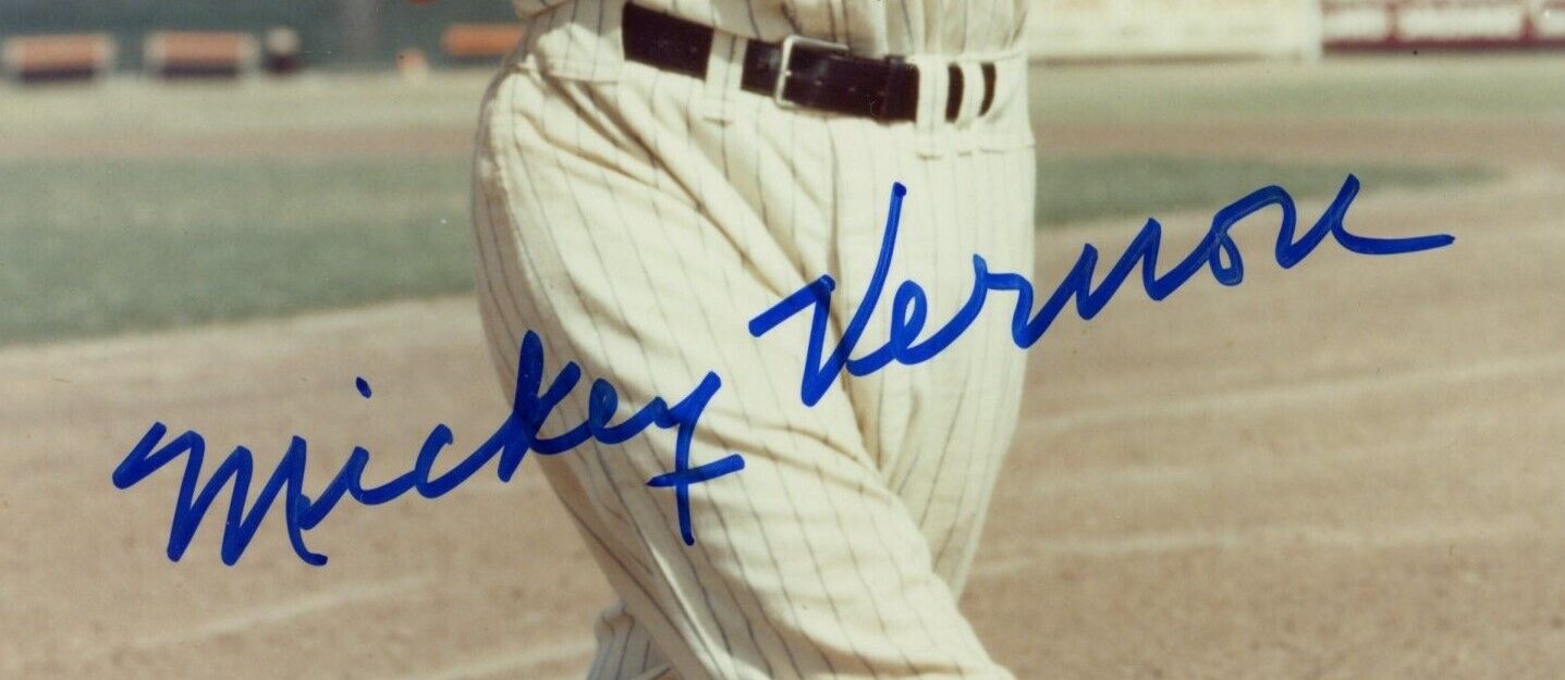 Mickey Vernon Autographed 8x10 Photo Washington Senators JSA 180880