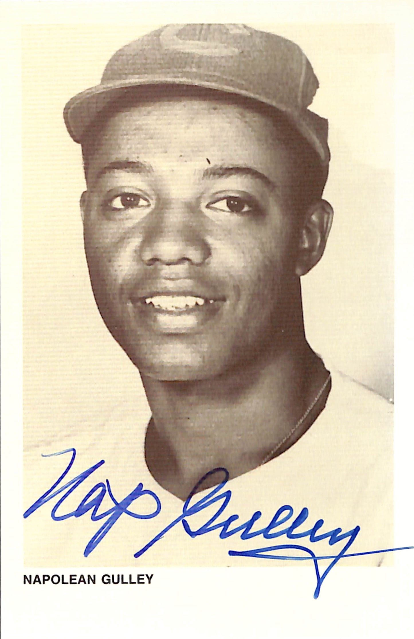 Nap Gulley Signed 1991 Negro League Legends Post Card Cleveland Buckeyes 181278