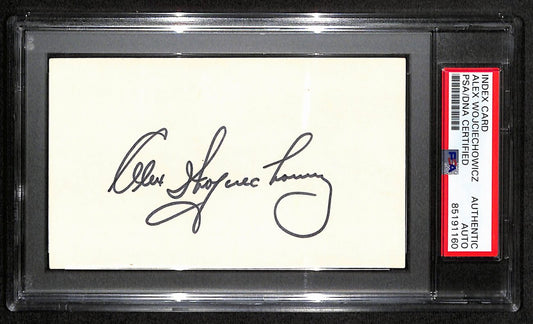 Alex Wojciechowicz HOF Signed/Auto 3x5 Index Card Eagles PSA/DNA 187450
