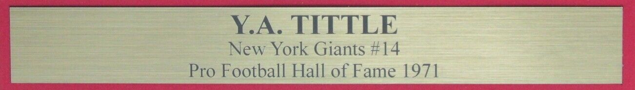 Y.A. Tittle HOF New York Giants Signed/Inscribed 16x20 Photo Framed JSA 159593