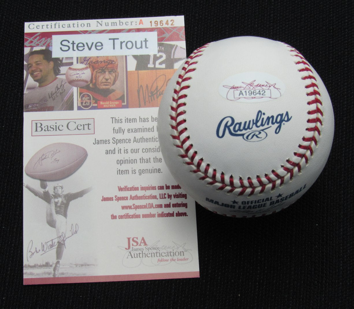 Steve Trout Signed/Auto Yankees 100th OML Baseball JSA 186839