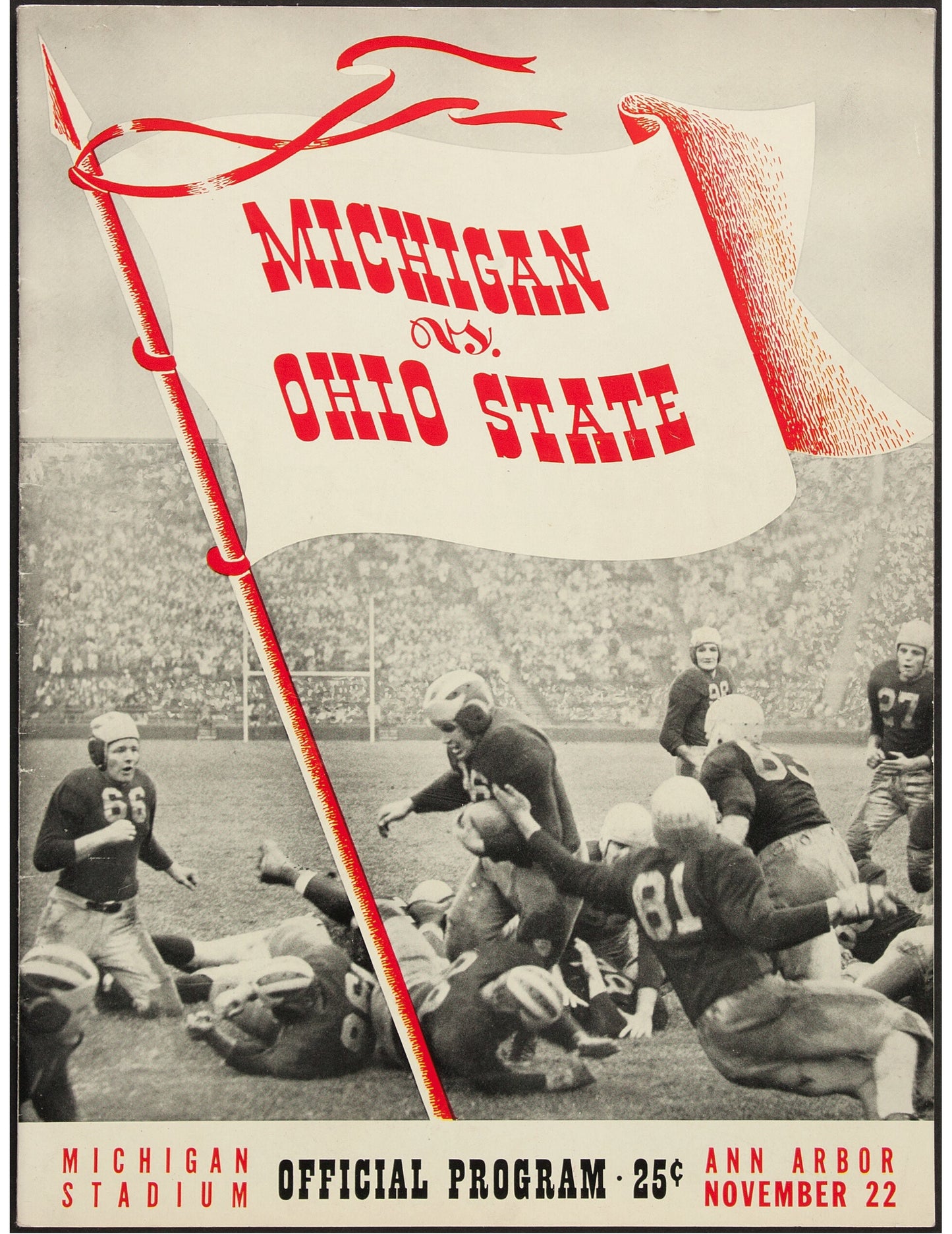 Vintage 11/22/1941 Michigan vs Ohio State Football Program - The Game 188729