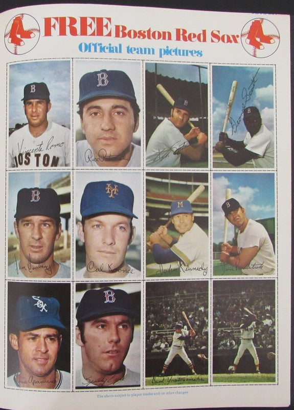 Today's 1971 Boston Red Sox Publication with (24) Baseball Cards 181439